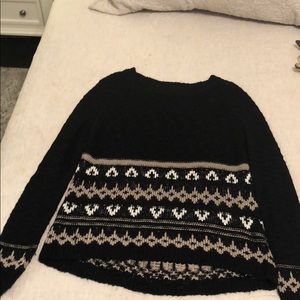 RD Style Black and Tan sweater